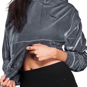 VS Pink Grey Velour / Velvet Hoodie